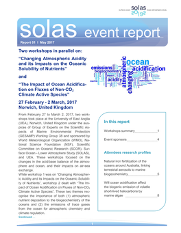 Solas Event Report Report 01 I May 2017