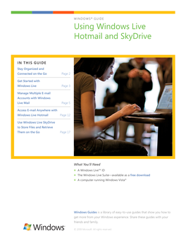 Using Windows Live Hotmail and Skydrive