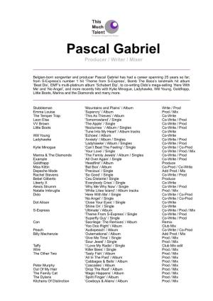 Pascal Gabriel Complete CV