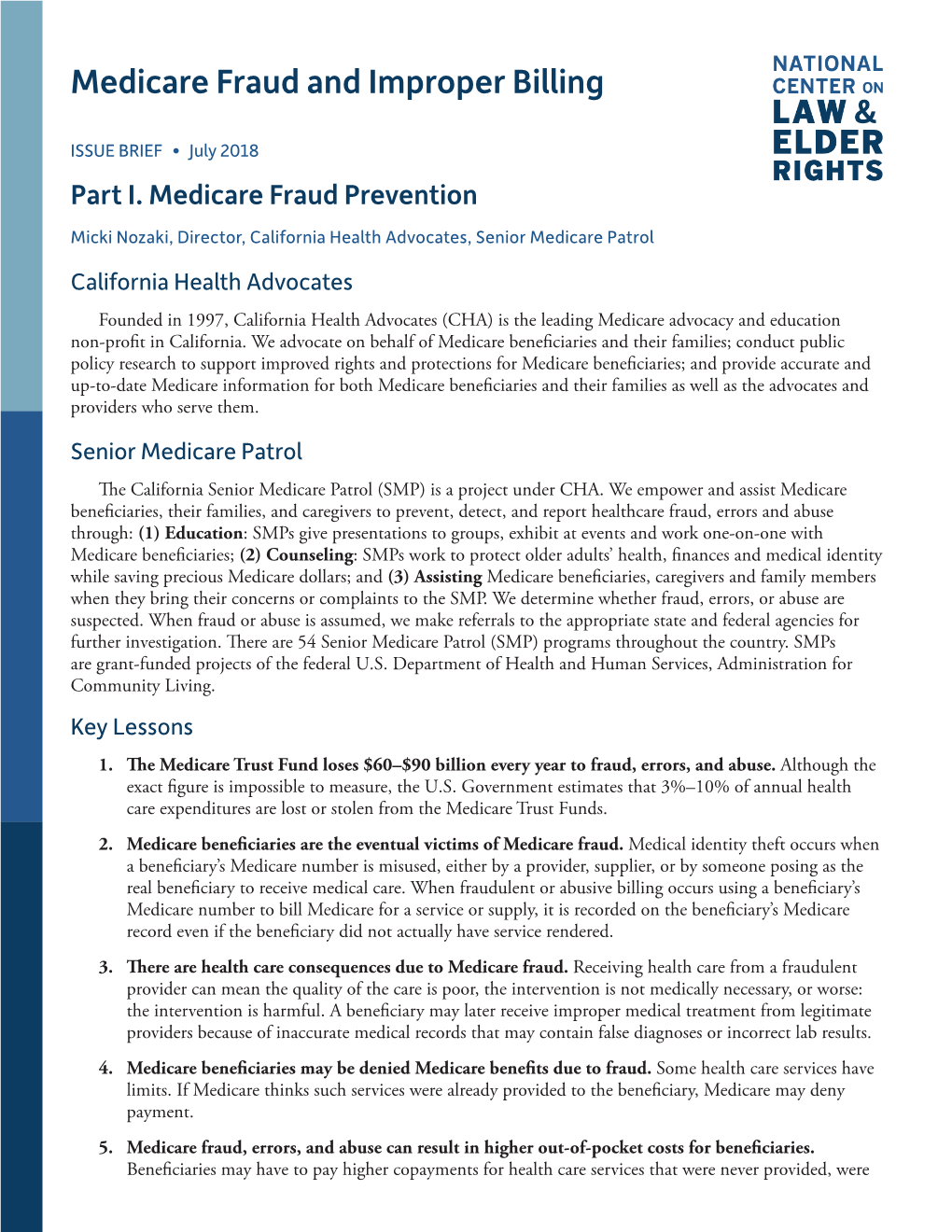 Medicare Fraud and Improper Billing