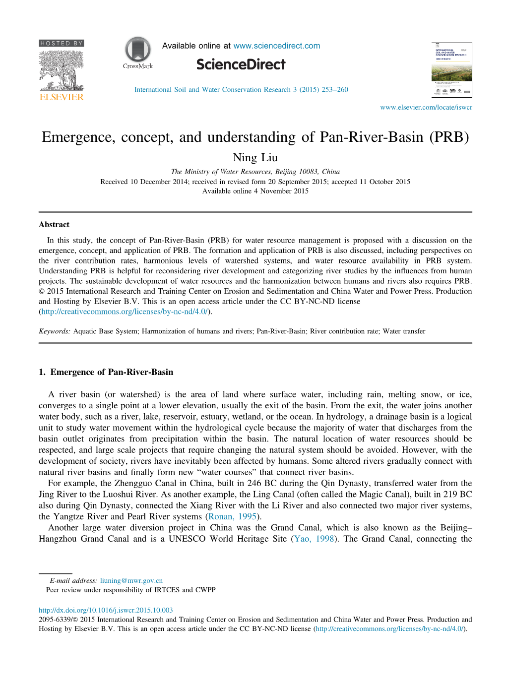 Emergence, Concept, and Understanding of Pan-River-Basin