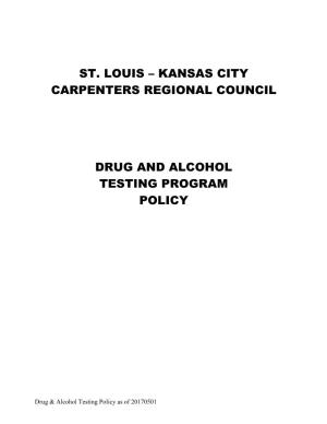 Kansas City Carpenters Regional Council DRUG and ALCOHOL TESTING PROGRAM