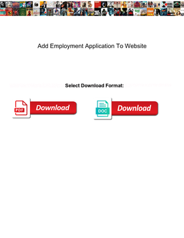 Add Employment Application to Website