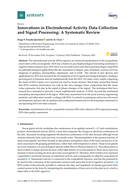 Innovations in Electrodermal Activity Data Collection and Signal Processing: a Systematic Review