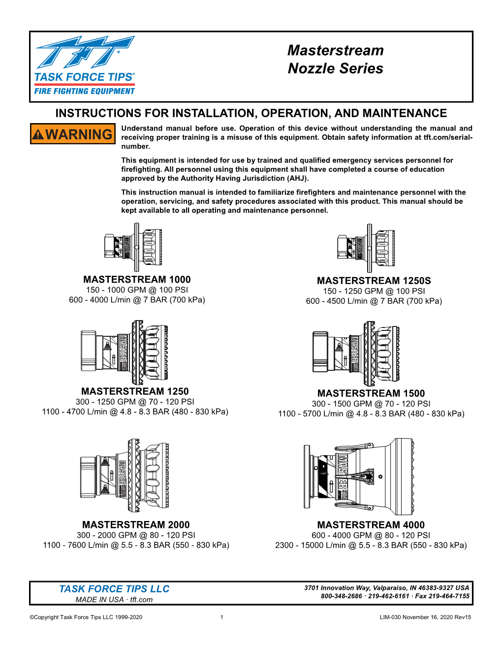 Masterstream Nozzle Series