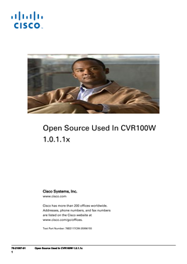 Open Source Used in CVR100W 1.0.1.1X