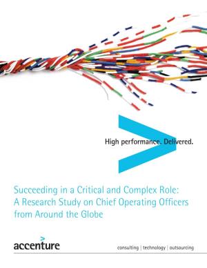 A Research Study on Chief Operating Officers from Around the Globe 2 | COO Circle Research Overview Table of Contents