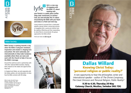 Dallas Willard Them Respond to the Needs and Opportunities They Face