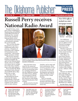 Russell Perry Receives National Radio Award