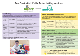 Best Start with HENRY Easter Holiday Sessions