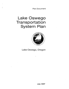 Lake Oswego Transportation System Plan