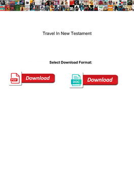 Travel in New Testament