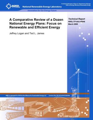 Comparative Review of a Dozen National Energy Plans: Focus on Renewable and Efficient Energy