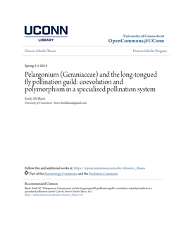 Pelargonium (Geraniaceae) and the Long-Tongued Fly Pollination Guild: Coevolution and Polymorphism in a Specialized Pollination System Emily M