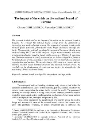 The Impact of the Crisis on the National Brand of Ukraine