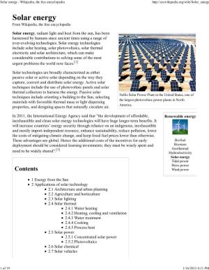 Solar Energy - Wikipedia, the Free Encyclopedia
