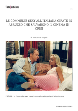 Le Commedie Sexy All&#8217;Italiana Girate In