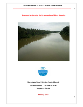Proposed Action Plan for Rejuvenation of River Shimsha Karnataka State