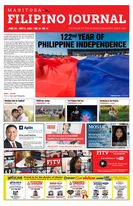 Philippine Independence 122Nd YEAR OF