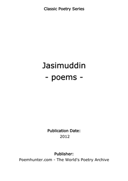 Jasimuddin - Poems