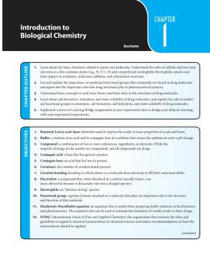 Introduction to Biological Chemistry