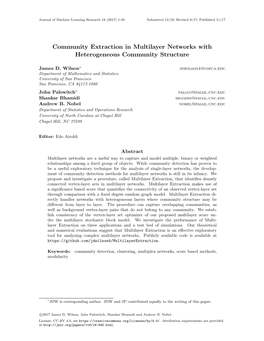 Community Extraction in Multilayer Networks with Heterogeneous Community Structure