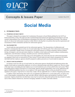 Concepts & Issues Paper: Social Media