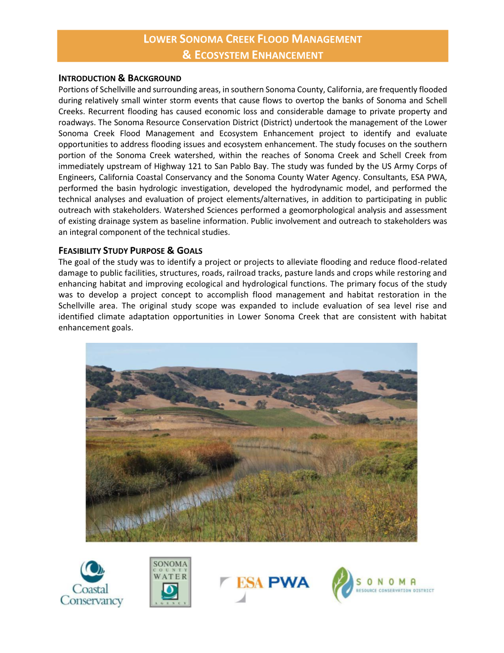 Lower Sonoma Creek Flood Management & Ecosystem Enhancement