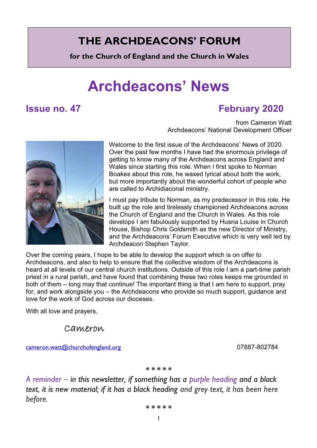 Archdeacons' News