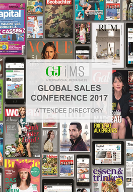 Global Sales Conference 2017 Attendee Directory