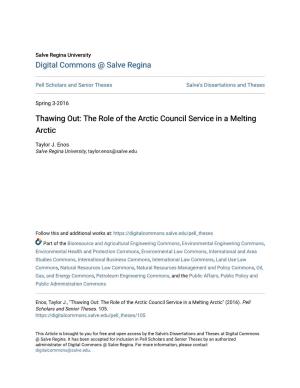 The Role of the Arctic Council Service in a Melting Arctic