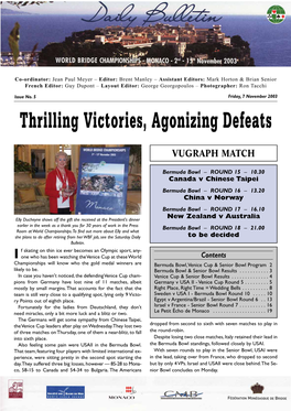 Thrilling Victories, Agonizing Defeats
