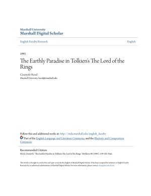 The Earthly Paradise in Tolkien's the Lord of the Rings
