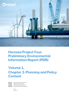 Hornsea Project Four: Preliminary Environmental Information Report (PEIR)