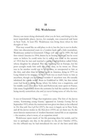 Chapter 18: P.G. Wodehouse 109 He Ever Had