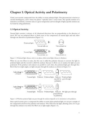 Chapter 1: Optical Activity and Polarimetry