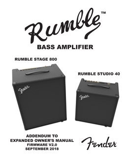 Bass Amplifier