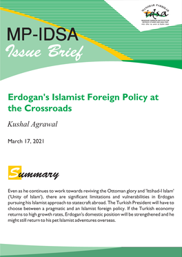 Erdogan's Islamist Foreign Policy at the Crossroads Kushal Agrawal