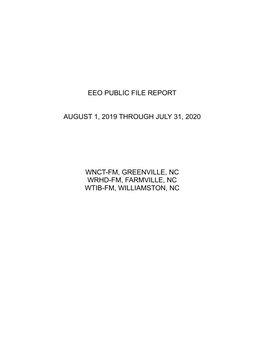 EEO Report Aug 2019 July 2020