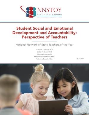 Student Social and Emotional Development and Accountability: Perspective of Teachers
