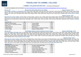 Travelling to Carmel College