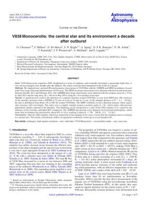 V838 Monocerotis: the Central Star and Its Environment a Decade After Outburst