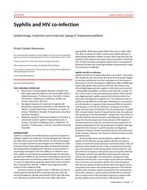 Syphilis and HIV Co-Infection