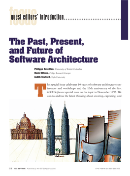 The Past, Present, and Future for Software Architecture