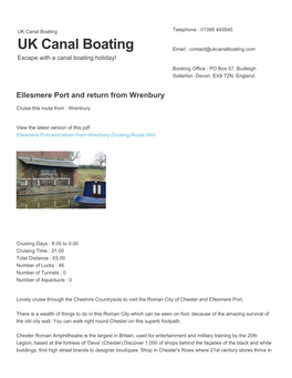 Ellesmere Port and Return from Wrenbury | UK Canal Boating