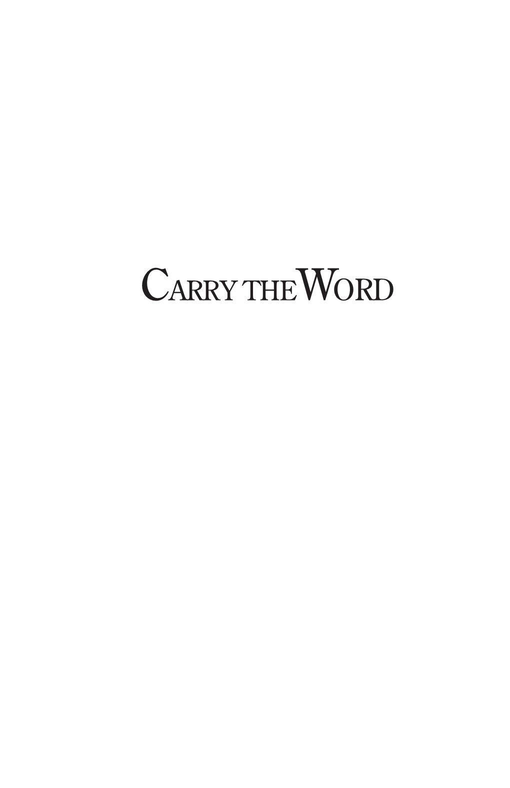 CARRY THEWORD a Bibliography of Black LGBTQ Books