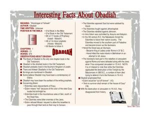 Interesting Facts About Obadiah.Pmd