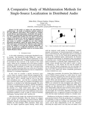 A Comparative Study of Multilateration Methods for Single-Source Localization in Distributed Audio