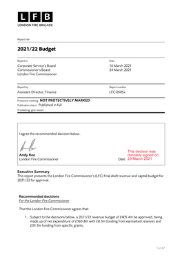 LFC-0505X Budget 2020-21
