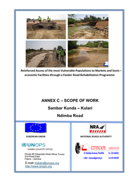 SCOPE of WORK Sambar Kunda – Kulari Ndimba Road